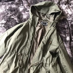 Army Green Zip Up Jacket